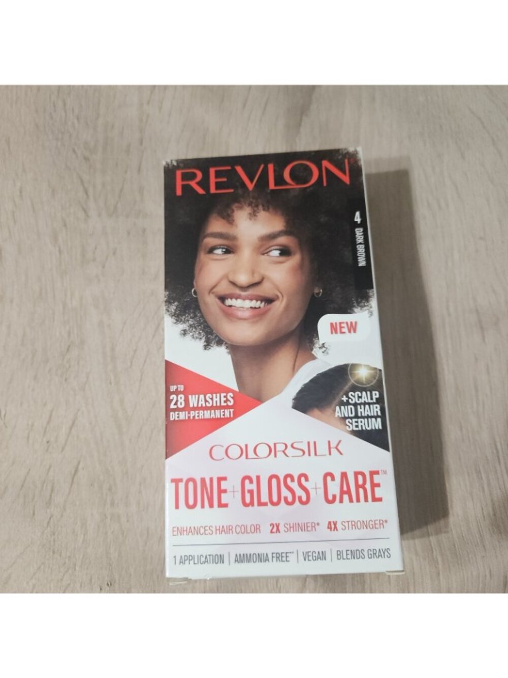Revlon ColorSilk Tone + Gloss + Care Dark Brown #4 2 Pack New - Picture 2 of 4